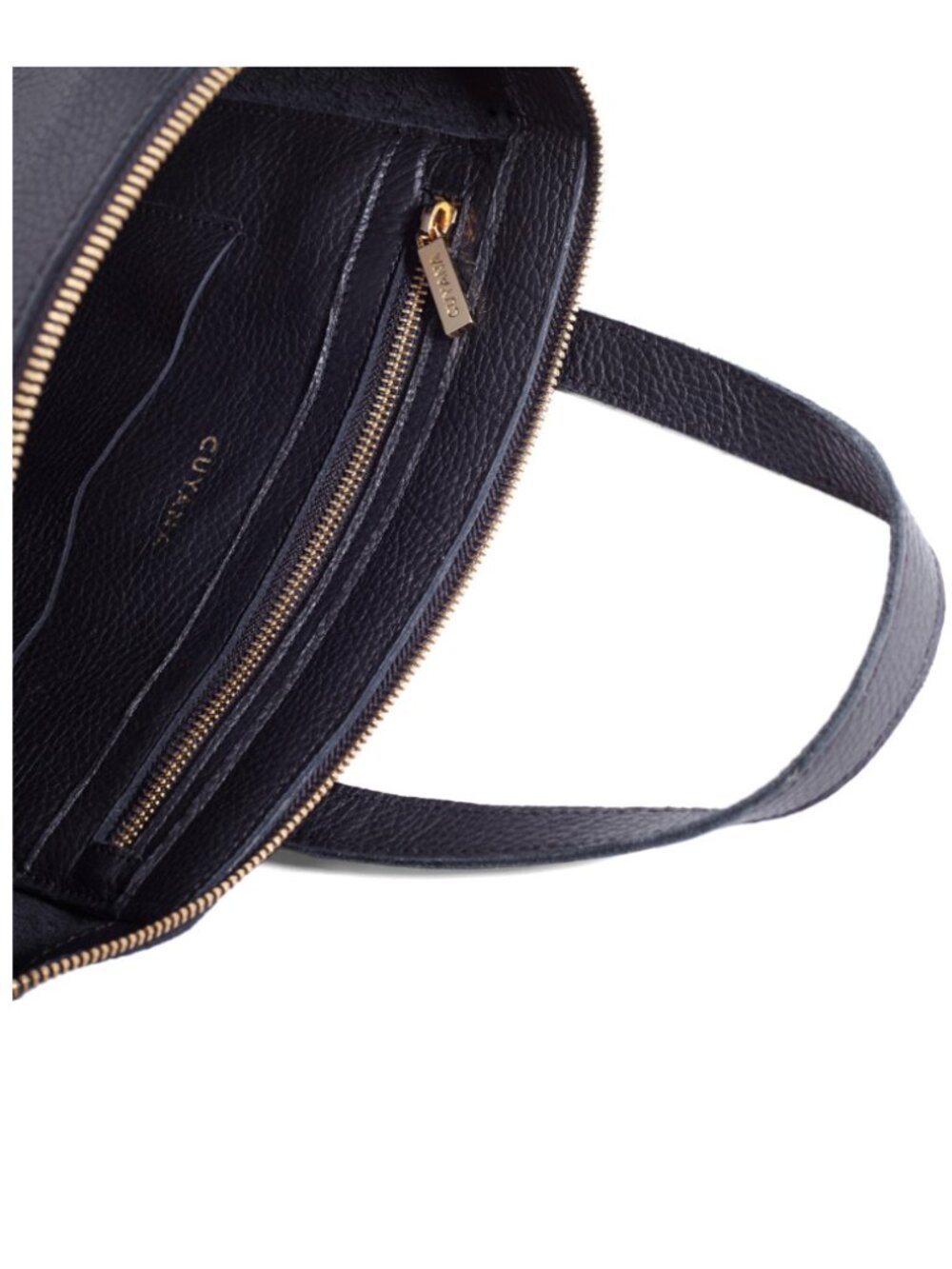 Cuyana Cuyana Leather Zippered Tote in Black Pebbled Leather - Picture 3 of 12